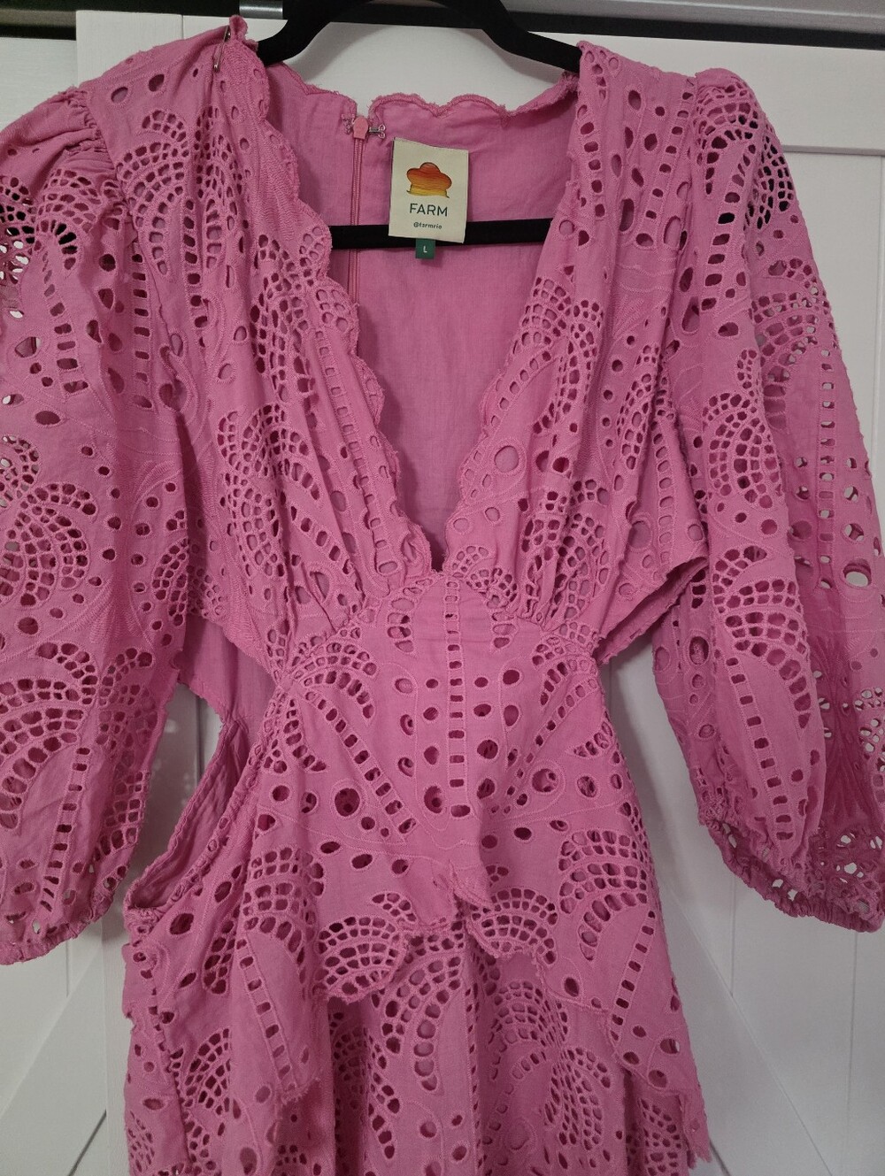 Farm Rio Pink Richilieur Mididress - Picture 7 of 8